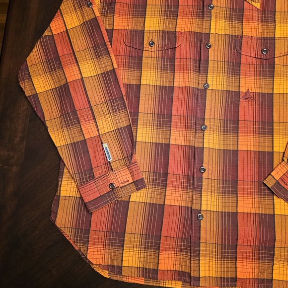 Levi's Silver Tab Men's Button Down Long Sleeves Dress Shirt Orange Size XL - Picture 7 of 12